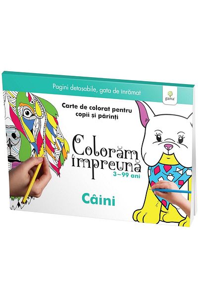 Editura Gama Let's color together: Dogs. Coloring book for children and parents, 3-99 years old