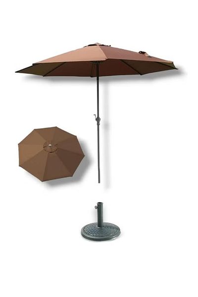 DRAMA HOME Outdoor Patio Table Umbrella, 9 Feet with UV Protection 50+, Water-Resistant