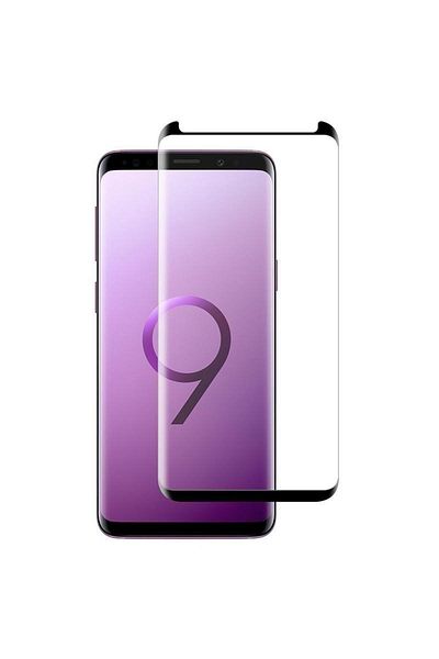 BLACK Folie de sticlă securizată 5D Full Glue compatibilă cu Samsung Galaxy S9 Negru