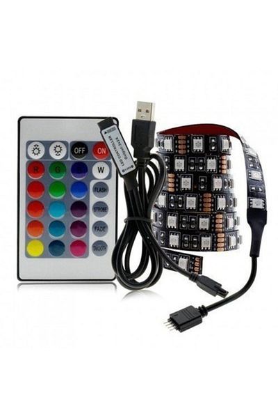 OEM LED strip with remote control Ugyismegveszel, 4.8W, RGB, 1m, Multicolor