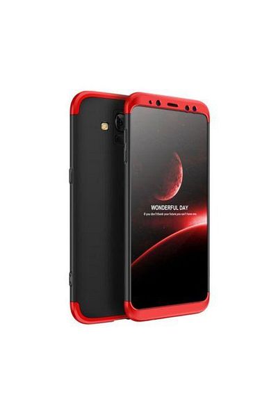 BLACK Samsung Galaxy S8 Case, MyStyle, 360� 3in1 Black-Red