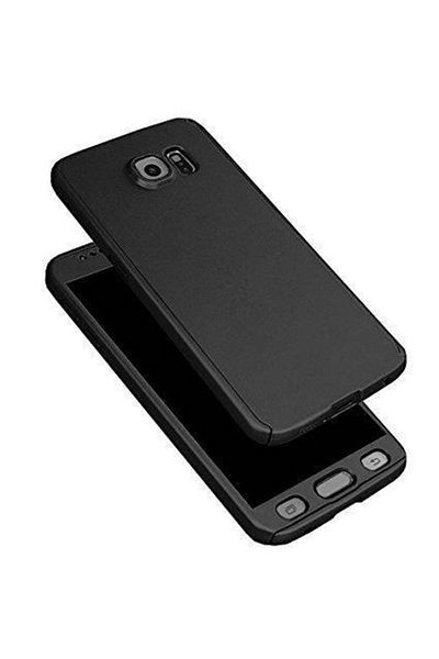 BLACK Husă completă + folie de sticlă neagră pentru Samsung Galaxy A5 A520 (2017)
