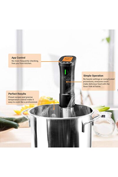 Inkbird Sous Vide Machine ISV-200W WiFi Immersion Circulator, 1000W, Stainless Steel