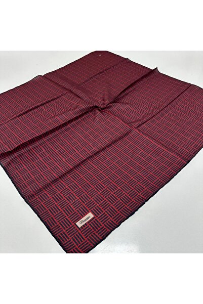 Picasso Eșarfă moale Jacquard Roșu Claret - Bleumarin LDFZ0510