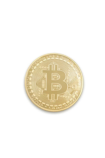Gold Monedă de colecție Bitcoin cu carcasă de protecție, aur