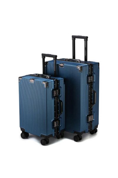 Generic مجموعة حقائب سفر ستارجولد PC الصلبة بدون سحاب، مكونة من قطعتين، مع قفل TSA وعجلات دوارة، SG-PC430 أزرق