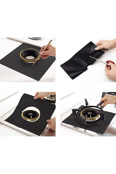 OEM Set de 4 folii de protecție detașabile pentru aragaz, ușor de spălat, fabricate din teflon