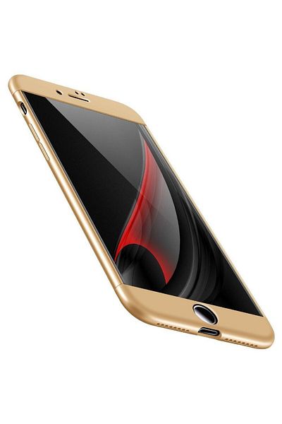 Gold Husa de telefon pentru iPhone 8 Plus oferă protecție completă 3 în 1, Ultrathin Lux Gold Matte