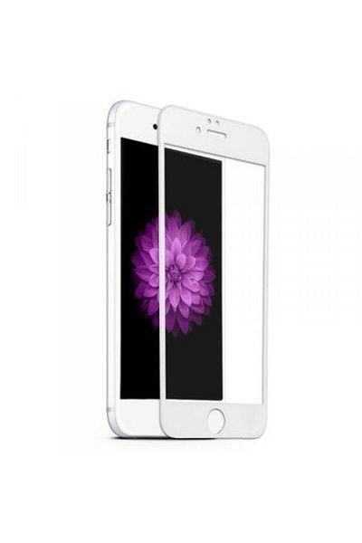 WHITE SET Husă de protecție transparentă din silicon (TPU Gel) + folie de sticlă albă 5D pentru IPHONE 7 PLUS