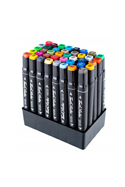 OEM Set markere impermeabile cu vârfuri duble, 40 de culori, 1-6 mm, non-toxice