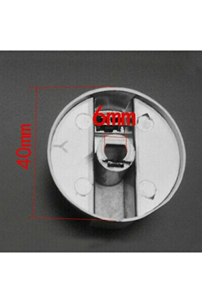 Silver Set de 6 butoane pentru aragaz, aliaj de zinc, argintiu