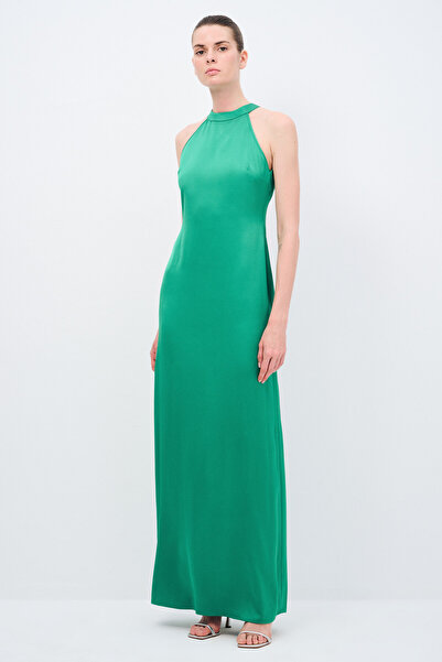 adL Night Zoom Halter Yaka Uzun Elbise