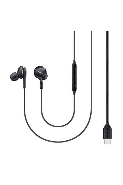 Samsung Original AKG by Samsung IC100BBE USB-C Headphones Microphone and Volume Control on Wire Black Blister Retail
