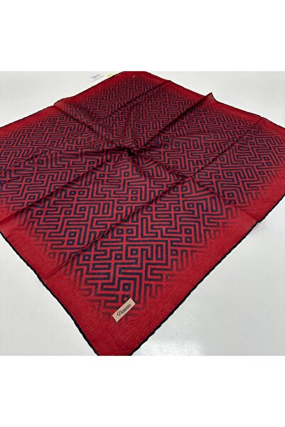 Picasso Eșarfă moale Jacquard Roșu Claret - Bleumarin LDFZ0502