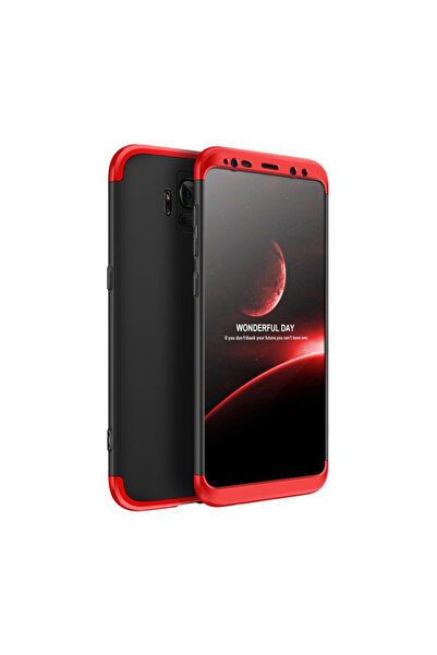 BLACK Husă pentru Samsung Galaxy S9 Plus, GloMax 360 Negru-Roșu