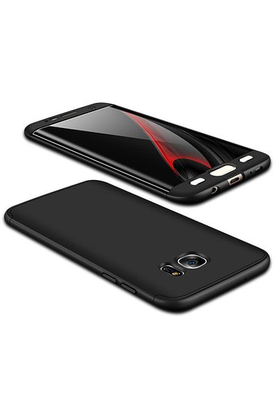 BLACK Carcasă Full Cover 360 GKK pentru Samsung Galaxy S7 Edge - Neagră