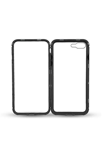 BLACK Μαγνητική θήκη 360° από γυαλί (μπροστινό + πίσω γυαλί) για iPhone 7 Plu...