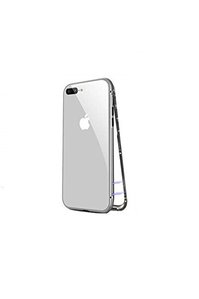 Silver Carcasă compatibilă cu Apple pentru iPhone 8 Plus, magnetică, argintie...