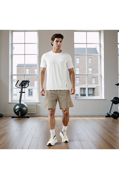 Adot Regular Fit Shorts with Elasticated Waistband