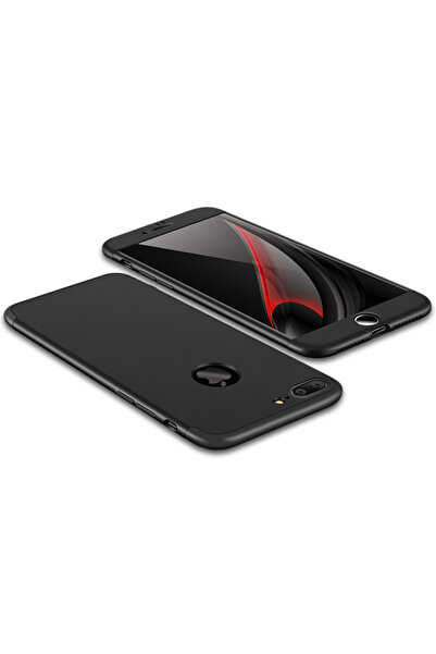 BLACK Carcasă Apple iPhone 8 Plus cu acoperire completă 360 GKK - Neagră
