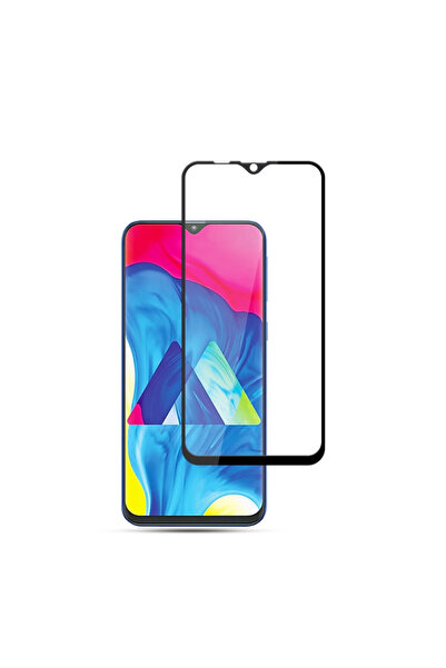 BLACK Samsung Galaxy M20 Γυάλινη μεμβράνη - Πλήρης κάλυψη οθόνης, μαύρα άκρα