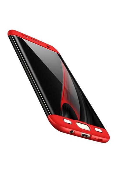 BLACK Samsung Galaxy S7 Edge GKK Θήκη πλήρους κάλυψης 360 - Μαύρο/Κόκκινο