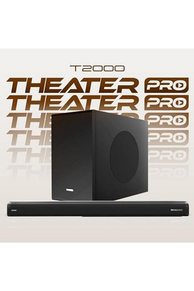 Faster Theater Pro T2000W Sound Bar Speaker-2.1CH Wireless Subwoofer Soundbar Dolby Audio Digital Pl