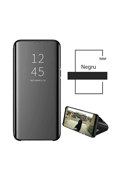 BLACK Carcasă tip oglindă tip carte compatibilă cu Samsung Galaxy S9, neagră,...