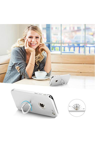 Silver Θήκη Apple iPhone SE2, MyStyle Elegance Luxury 3in1 Ring Silver