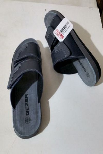 GEZER 1 Piece Men's Slippers with Dark Blue Adjustable Strap, Quality, Convenient, Durable, Stylish