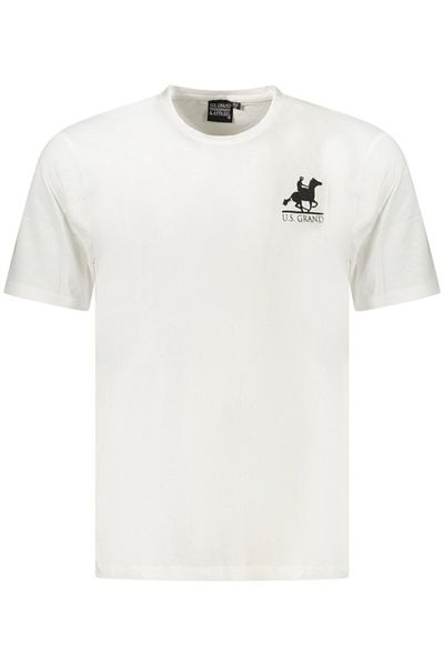 U.S. GRAND POLO EQUIPMENT & APPAREL U.S. Grand POLO Men's plain cotton T-shirt with logo, white, M