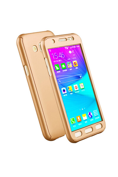 Gold Husa rigidă 360 de grade pentru Samsung J5, J500, corp complet, aurie
