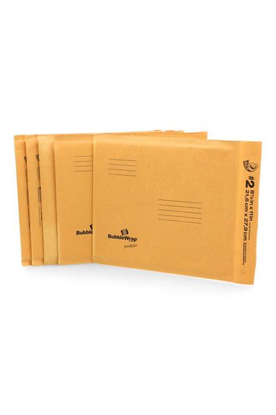 Generic Duck 5-Piece Self-Sealing Bubble Padded Envelope Set Brown 8.5 x 11inch 1038470/284692