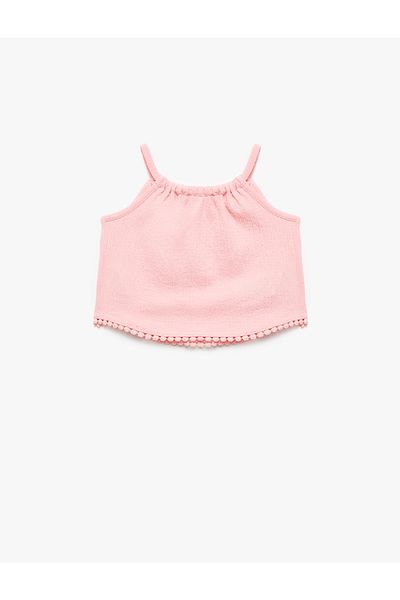 Koton Slim Strap Button Detailed Sleeveless Blouse