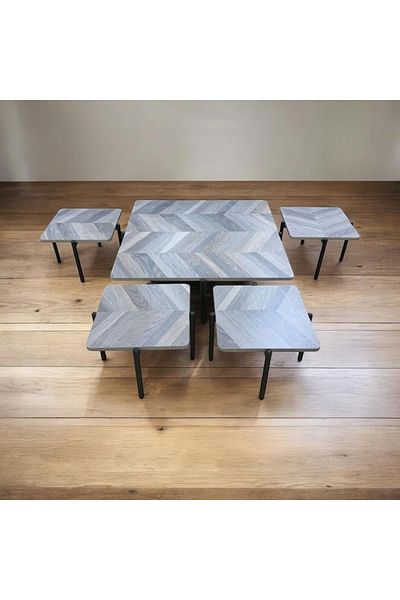 DEC13 Modern and elegant design 4+1 serving table set