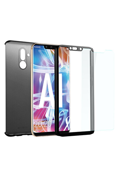 BLACK 360° пълен защитен калъф - Huawei Mate 20 Lite - черен - (преден + заде...