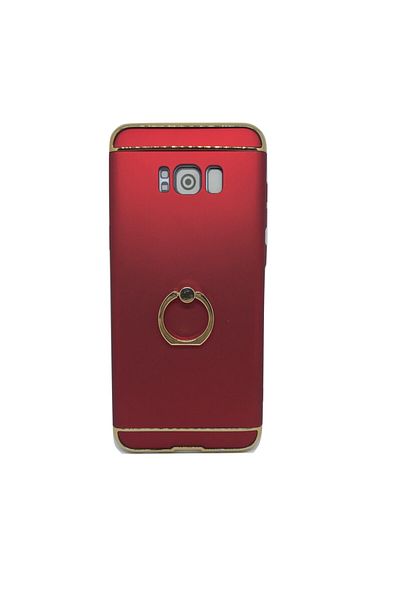 OEM Carcasă de protecție pentru Samsung Galaxy S8, placată cu roșu de lux, cu inel de susținere