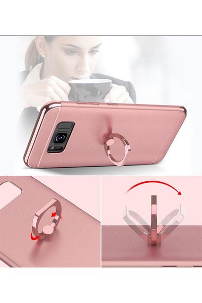 Rose Carcasă Samsung Galaxy S8, inel MyStyle Elegance Luxury 3 în 1, roz-auriu