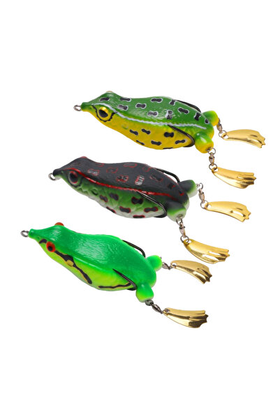 FishEdge Σετ 3 τεχνητών δολωμάτων FishEdge, βατράχου για ψάρεμα αρπακτικών, ρ...