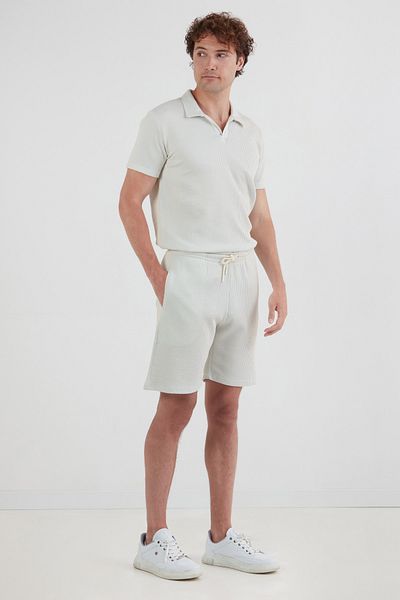 Fulla Moda Seersucker Shorts with Tie Waist