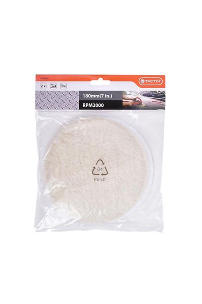 Generic Tactix 2-Piece Velcro Polishing Caps 180mm