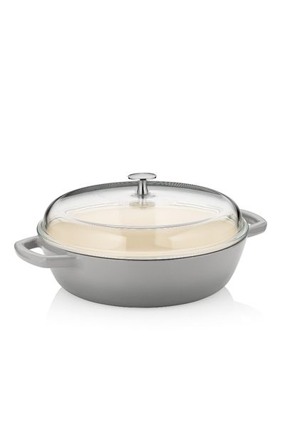 KELA Keck Lang CALIDO cast iron deep frying pan 28 cm 3.8 l grey