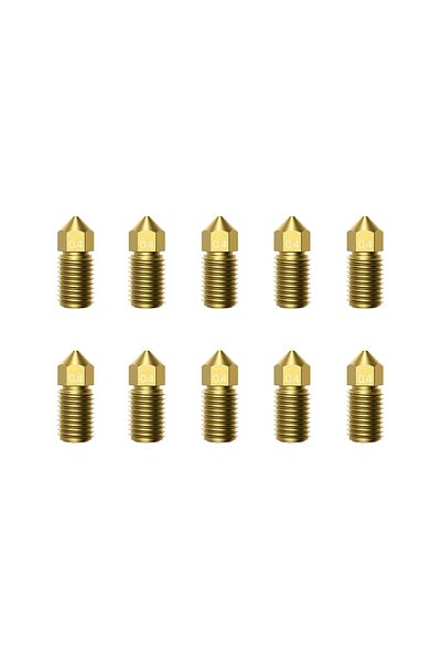 Anker Innovations Set of 10 Extrusion Nozzles for AnkerMake M5 3D Printer, Gold 0.4mm