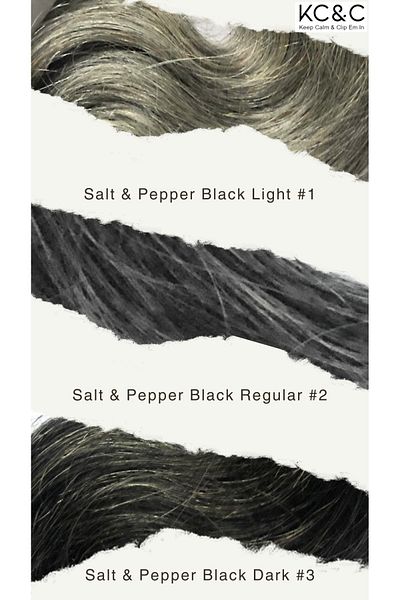 keep calm Salt and Pepper Black Dark Hair Highlight