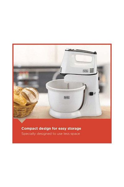Black&Decker BLACK+DECKER 5 Speed Hand Mixer With Pot 3.5 L 300.0 W M700 White