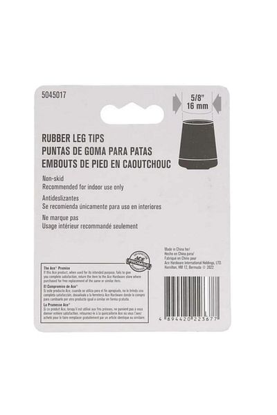 Generic ACE 4-Piece Non-Slip Heavy-Duty Sturdy High-Quality Rubber Leg Tips Black 1.6cm