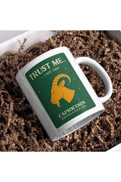kuphane Capricorn Coffee Mug – Astrology Themed Gift Special for Disciplined Souls