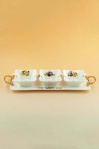 Bursa Porselen Dekor Veloria Porcelain Tray Snack Bowl