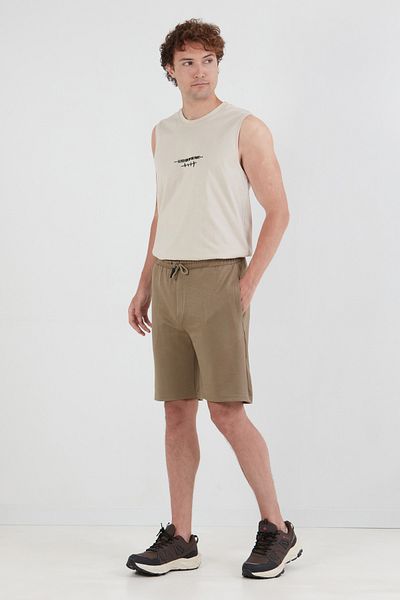 Fulla Moda Embroidered Combed Shorts with Elastic Waist