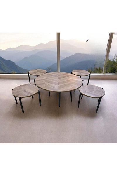 DEC13 Modern and elegant design 4+1 serving table set